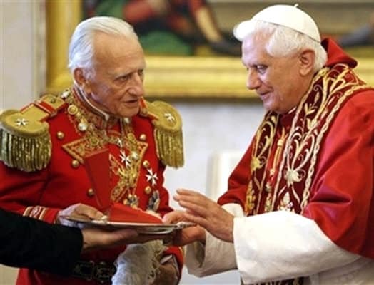 Grandmaster of the Knights of Malta with the Pope